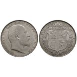 English Milled Coins - Edward VII - 1902 - Halfcrown