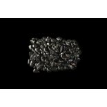 Natural History - 100 Polished Black Tourmaline Mineral Specimens