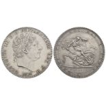 English Milled Coins - George III - 1819 LX - No Edge Stops Crown