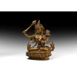 Tibetan Gilt Sitting Manjushri