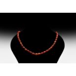 Natural History - Faceted Carnelian Bead Necklace String
