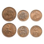English Milled Coins - Victoria to Edward VII - 1901, 1897, 1910 - Penny and Halfpennies [3]