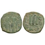 Ancient Byzantine Coins - Justin II and Sophia - M Follis