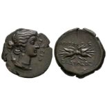 Ancient Greek Coins - Syracuse - Time of Agathokles - Thunderbolt Litra