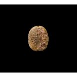 Western Asiatic Old Babylonian Stamp Seal with Standing King