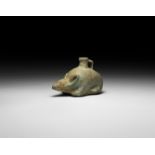 Egyptian Faience Mouse Vessel