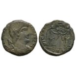Roman Imperial Coins - Magnentius - Barbarous Two Victories Bronze