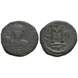 Ancient Byzantine Coins - Maurice Tiberius - M Follis