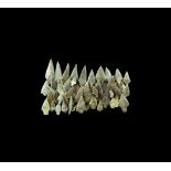 Stone Age Large Barbed and Tanged Arrowheads