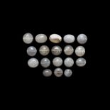 Western Asiatic Bactrian Polished Agate Bead Group