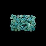 Chinese Turquoise 'Pi' Disc Bead Collection