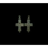 Byzantine Reliquary Cross Pendant