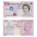 British Banknotes - Bank of England - 1999-2000 Issue - £20