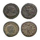 Roman Imperial Coins - Constantine I and Maximinus II - London - Folles