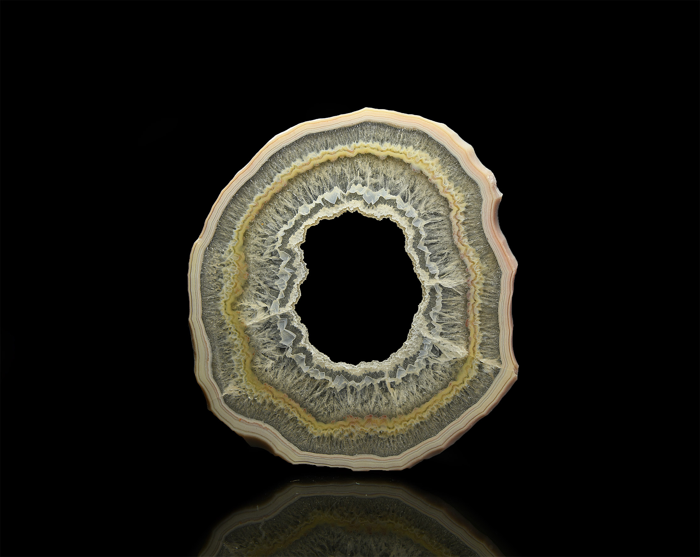 Natural History - Large Cut and Polished Crystal Geode Slice