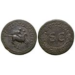 Ancient Roman Imperial Coins - Nero and Drusus (under Caligula) - Riding Dupondius