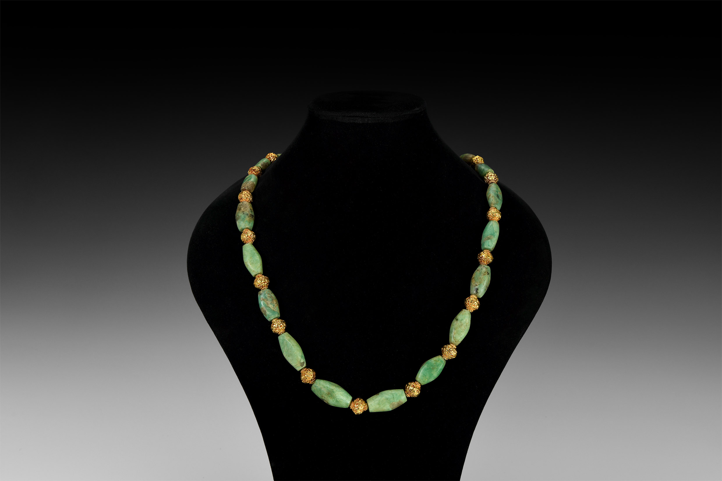 Natural History - Green Onyx Bead Necklace