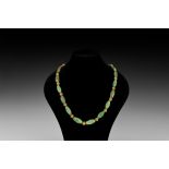 Natural History - Green Onyx Bead Necklace