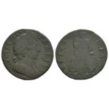 English Milled Coins - William III - 1697 - Farthing