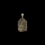 Islamic Silver Pendant with Calligraphic Crystal