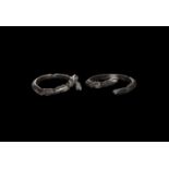 Viking Silver Segmented Snake Ring