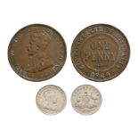World Coins - Australia - George V - Threepence and Penny [2]