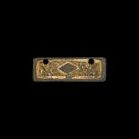 Anglo-Saxon Gilt Chip-Carved Mount