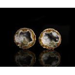 Natural History - Cut and Polished Crystal Geode Mineral Specimen Pair