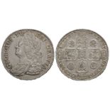 English Milled Coins - George II - 1745 D NONO - Halfcrown