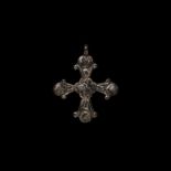 Byzantine Silver Cross Pendant