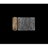 Western Asiatic Cylinder Seal with Archer and Cobra