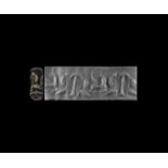 Western Asiatic Cylinder Seal with Gryphon