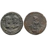 Ancient Roman Provincial Coins - Gordian III and Tranquillina - Mesopotamia - Tyche Bronze