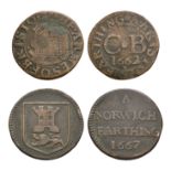 British Tokens - 17th Century - Bristol and Norwich - Token Farthings [2]