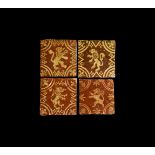 Dutch Glazed Lion Floor Tile Collection