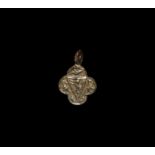 Medieval Silver Heraldic Horse Harness Pendant