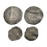 English Tudor Coins - Henry VIII and Elizabeth I - Halfgroat and Sixpence [2]