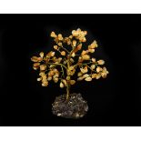 Natural History - Citrine on Amethyst Crystal Gem Tree