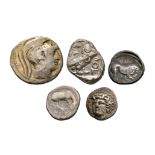 Ancient Greek Coins - Mixed Silver Group [5]