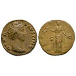 Roman Imperial Coins - Faustina I - Juno Dupondius