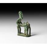 African Statuette of a Man Ploughing