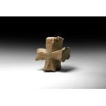 Medieval Carved Cross with Inscription