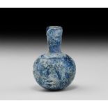 Islamic Blue Cut Glass Vessel