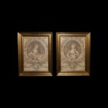 Antique Jacquard Woven Panel Pair