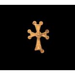 Byzantine Gold Cross with Lobes