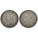 English Milled Coins - Victoria - 1889 - Double Florin