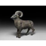 Western Asiatic Bactrian Carved Ibex Statue