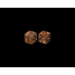 Roman Bone Dice Pair