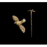 Byzantine Gilt Silver Pin with Dove