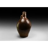 Post Medieval Glazed Handled Beer Flagon